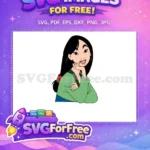 Free Smiling Mulan Free Green Dress Mulan Free SVG 1 - Instant Download