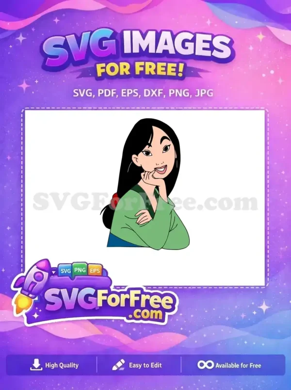 Free Smiling Mulan Free Green Dress Mulan Free SVG 1 Free Smiling Mulan Free Green Dress Mulan Free SVG 1