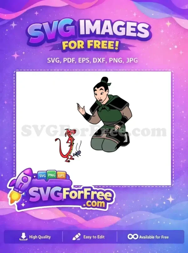 Free Surprised Mulan Free Mushu Dragon Mulan Movie Free SVG