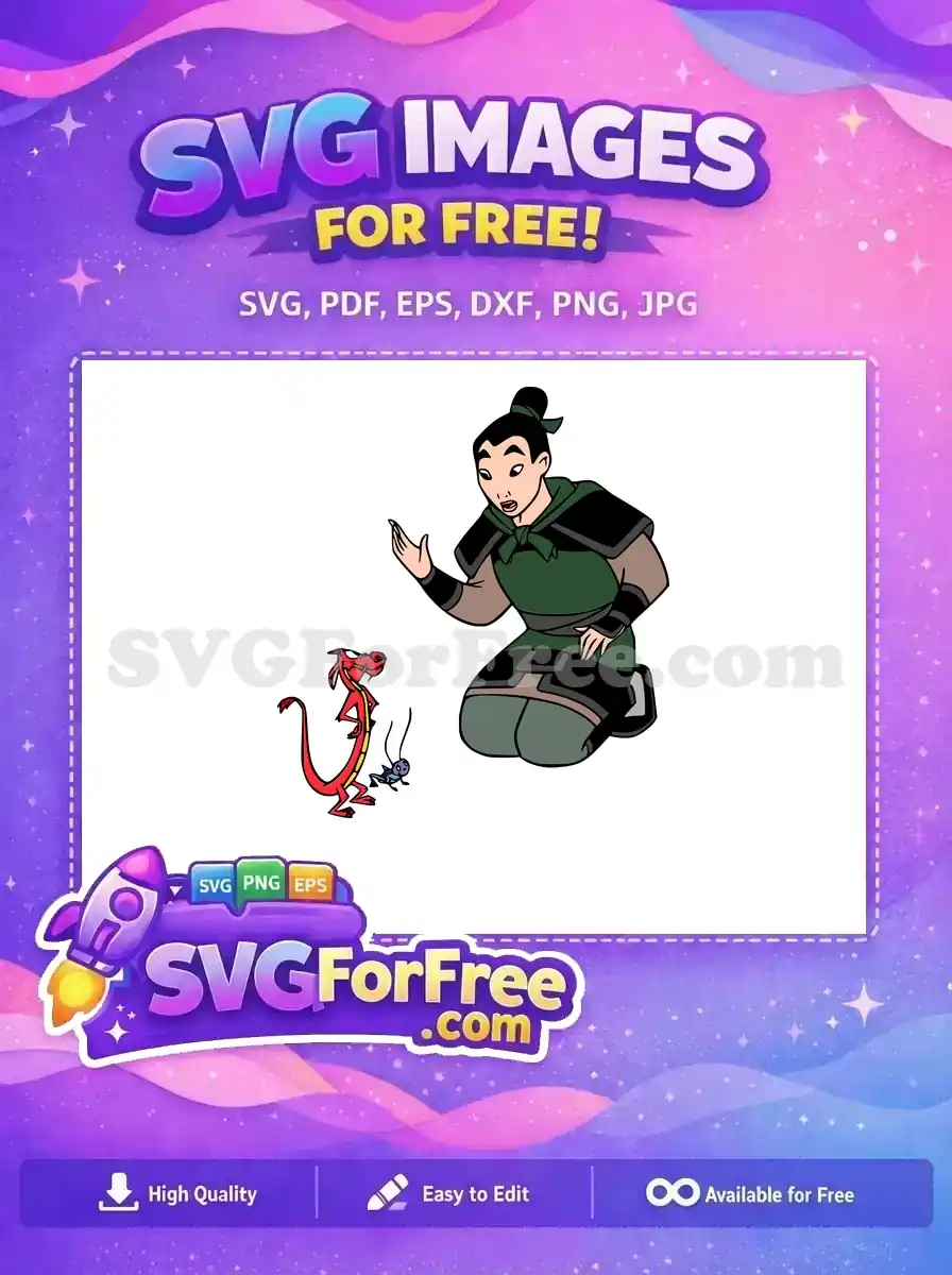 Free Surprised Mulan Free Mushu Dragon Mulan Movie Free SVG