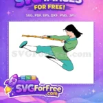 Free Dynamic Pose Free Bamboo Stick Mulan Free SVG - Instant Download