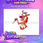 Free Mushu Dragon Chopsticks Free Bowl Detail Mulan Free SVG - Instant Download
