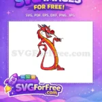 Free Red Mushu Dragon Free Fire Breathing Mulan Free SVG - Instant Download