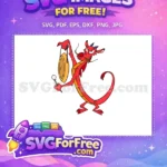 Free Red Mushu Gong Free Playful Dragon Mulan Free SVG - Instant Download