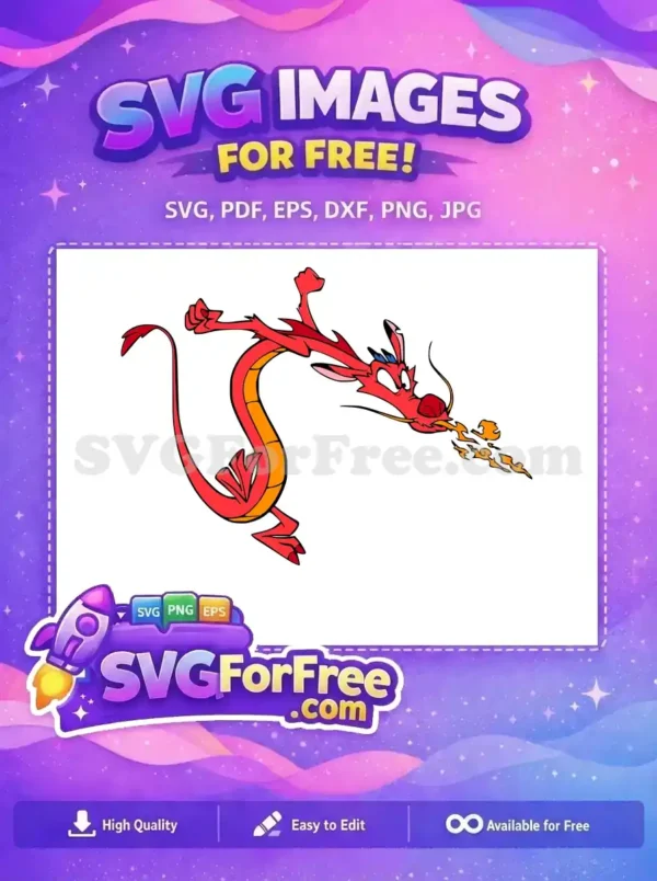 Free Mushu Dragon Free Angry Expression Mulan Free SVG