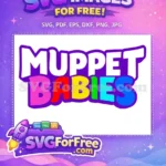 Free Colorful Letters Free Purple Outline Muppet Babies Free SVG 1 - Instant Download