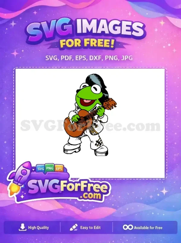 Free Rock and Roll Free Elvis Costume Muppet Babies Free SVG