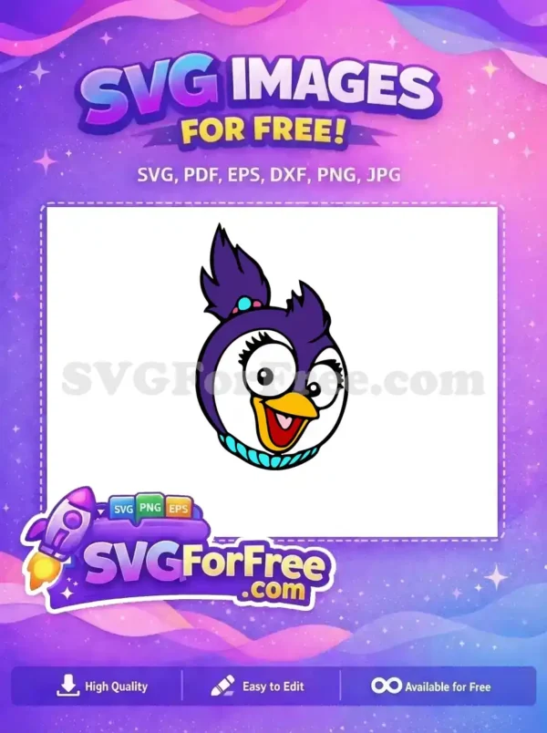Free Purple Haired Bird Free Muppet Babies 1 Free SVG
