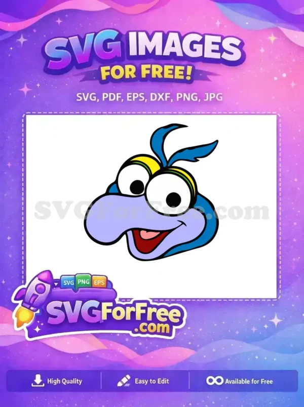 Free Googly Eyes Free Blue Hair Muppet Babies Free SVG 1