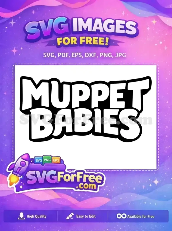 Free Muppet Babies Free Disney Bold Text Free SVG