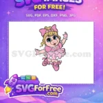 Free Ballerina Pose Free Pink Dress Muppet Babies Free SVG - Instant Download