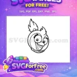 Free Smiling Animal Free Happy Bird Muppet Babies Free SVG - Instant Download