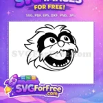 Free Smiling Animal Free Muppet Babies Disney Free SVG - Instant Download