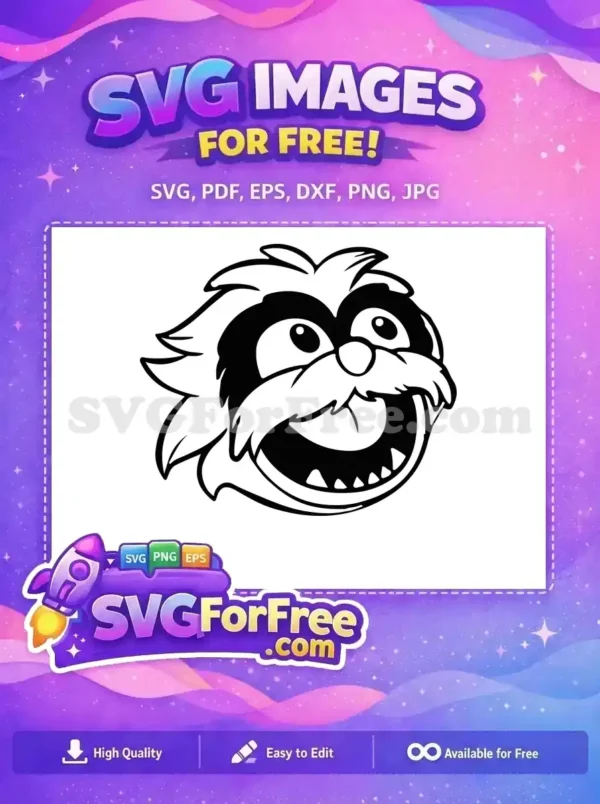Free Smiling Animal Free Muppet Babies Disney Free SVG