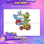 Free Waving Gonzo Free Tricycle Ride Muppet Babies Free SVG - Instant Download