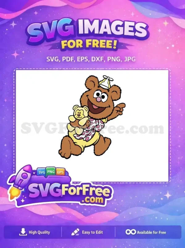 Free Brown Bear with Teddy Free Muppet Babies Disney Free SVG Free Brown Bear with Teddy Free Muppet Babies Disney Free SVG