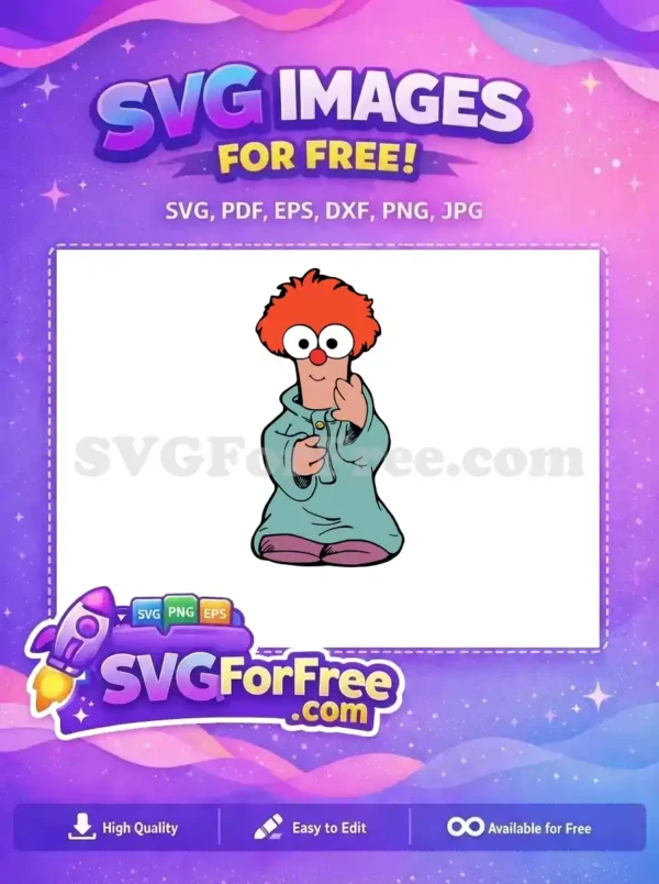 Free Red Hair Free Googly Eyes Muppet Babies Free SVG 1