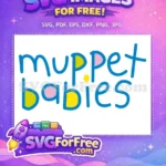 Free Blue Outline Free Yellow Pink Muppet Babies Free SVG - Instant Download