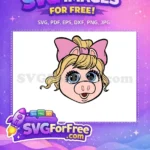 Free Pink Bow Free Blonde Hair Muppet Babies Free SVG 2 - Instant Download