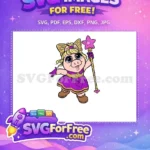 Free Blonde Hair Free Purple Dress Muppet Babies Free SVG 2 - Instant Download