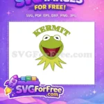 Free Smiling Kermit Face Free Muppet Babies Disney Free SVG - Instant Download