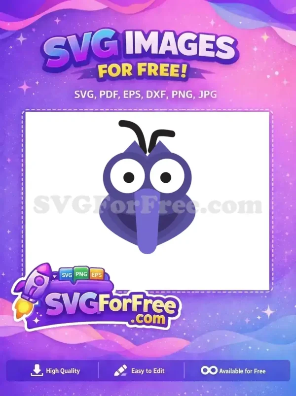 Free Purple Beaker Free Googly Eyes Muppet Free SVG