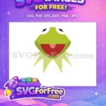 Free Kermit Smiling Face Free Muppet Babies Disney Free SVG - Instant Download