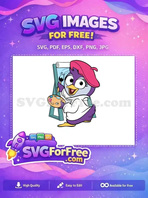 Free Purple Artist Free Painting Muppet Babies Free SVG Free Purple Artist Free Painting Muppet Babies Free SVG