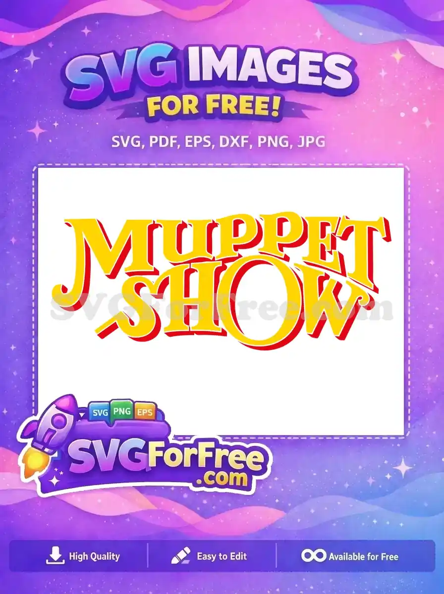 Free Yellow Red Muppets Free Show Title Free SVG