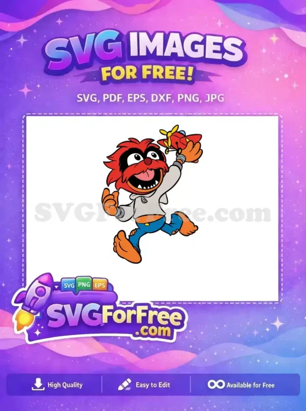 Free Red Animal with Airplane Free Muppet Babies Disney Free SVG Free Red Animal with Airplane Free Muppet Babies Disney Free SVG