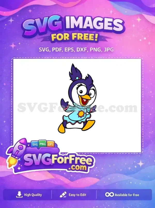 Free Baby Penguin Excited Free Cute Muppet Babies Free SVG