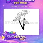 Free Simple Cap Free Mushroom Drawing Forest Free SVG - Instant Download