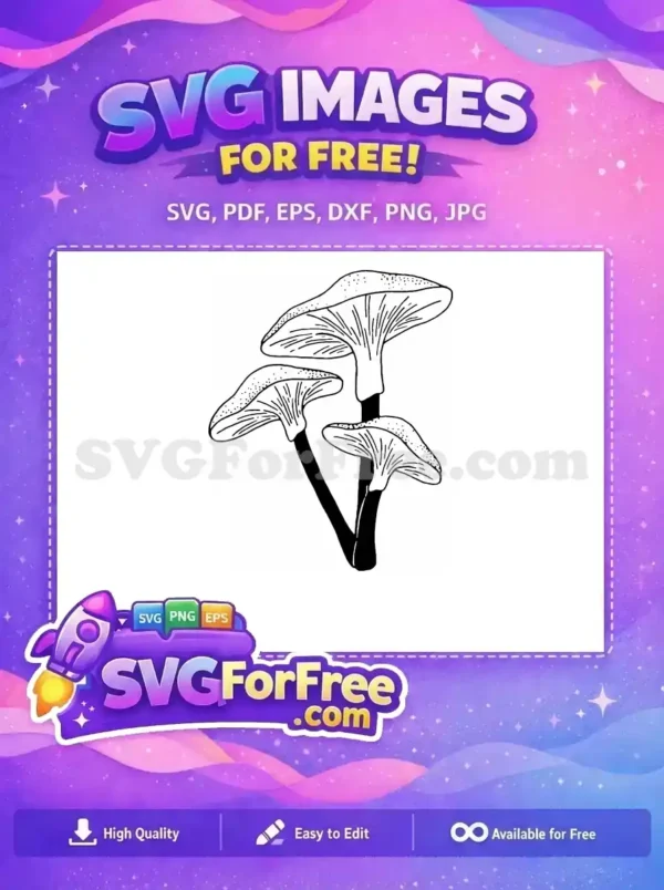 Free Simple Cap Free Mushroom Drawing Forest Free SVG