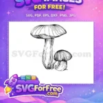 Free Mushroom Cap Free Stipe Detail Nature Free SVG - Instant Download