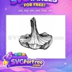 Free Mushroom Cap Free Stem Outline Forest Free SVG - Instant Download