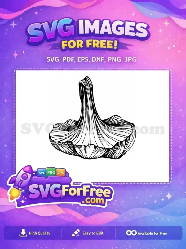 Free Mushroom Cap Free Stem Outline Forest Free SVG