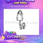 Free Mushroom Cap Free Forest Plant Nature Free SVG - Instant Download