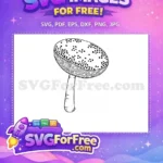Free Mushroom Cap Free Stalk Outline Forest Free SVG 2 - Instant Download