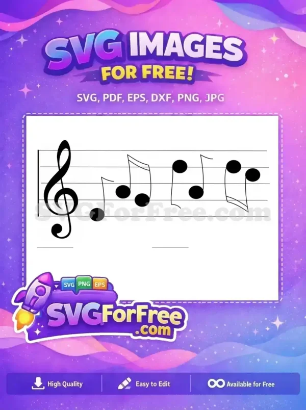 Free Music Symbol Free Treble Clef Silhouette Design Free SVG
