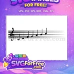 Free Simple Music Free Notation Sheet Music Free SVG - Instant Download