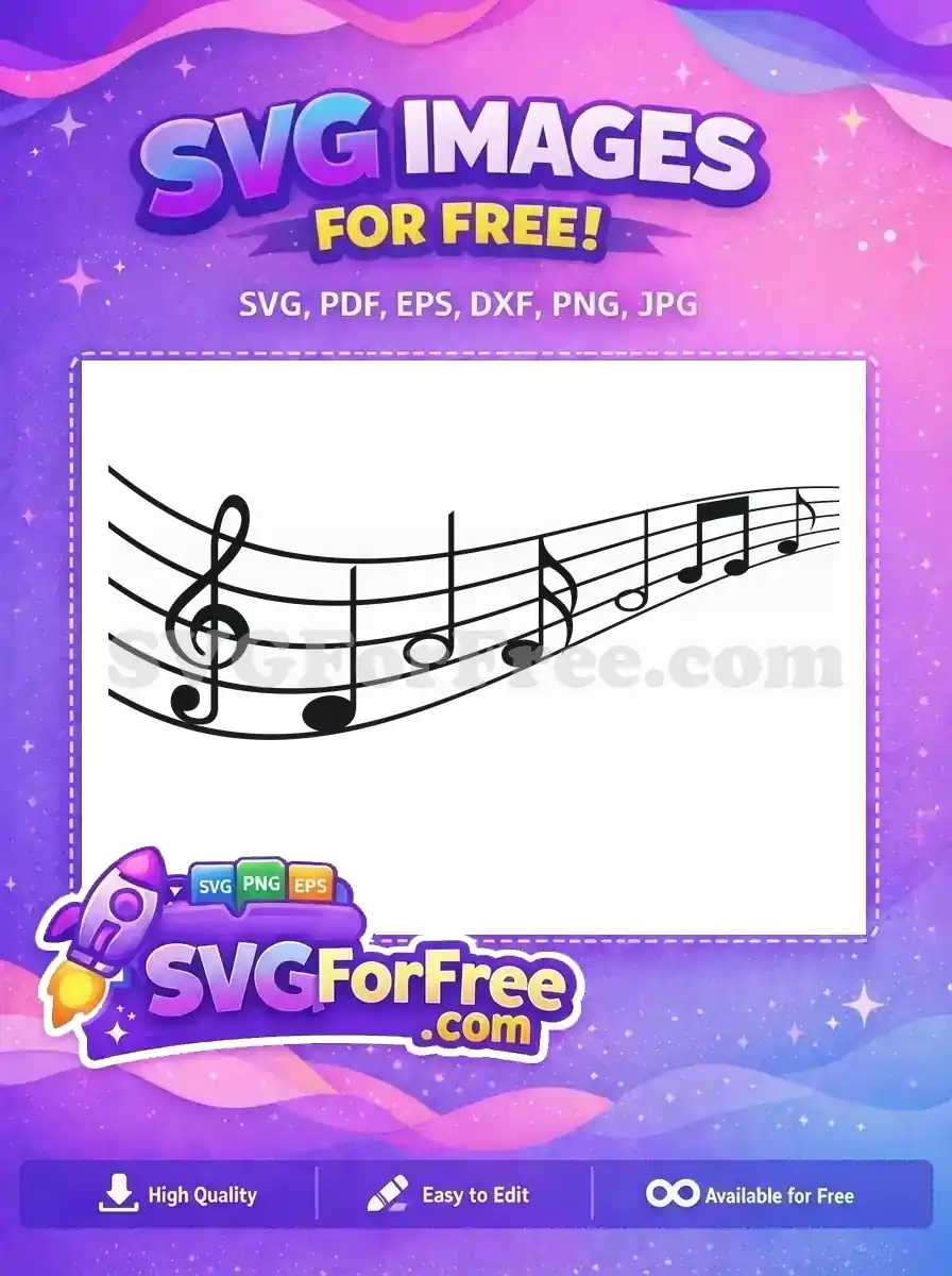 Free Treble Clef Free Music Notes Sheet Free SVG 1