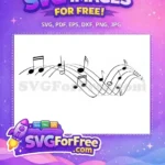 Free Musical Notes Free Treble Clef Design Free SVG - Instant Download