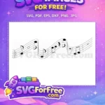 Free Simple Music Free Musical Notes Design Free SVG - Instant Download