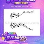 Free Music Note Free Treble Clef Design Free SVG - Instant Download