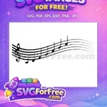 Free Music Note Free Treble Clef Design Sheet Free SVG - Instant Download