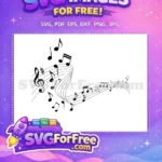 Free Music Note Free Treble Clef Melody Free SVG - Instant Download