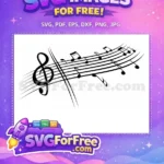 Free Music Note Free Simple Musical Design Free SVG - Instant Download