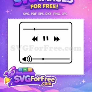 Free Black Music Player Free Audio Interface Simple Free SVG