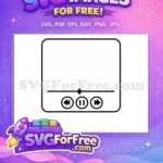 Free Simple Line Free Music Player Icon Design Free SVG - Instant Download