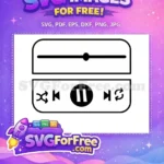Free Music Player Free Audio Control Simple Free SVG - Instant Download